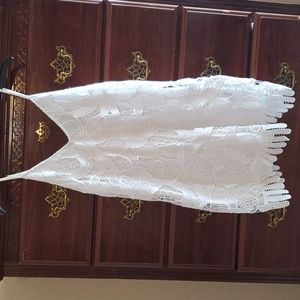 EUC white strap mini dress